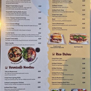 Royale Kitchen & Bar - Menu (2026) p2 - Vietnamese Near Me - Revere, Massachusetts Royale Kitchen & Bar - Menu (2026) p2 - Vietnamese Near Me - Revere, Massachusetts