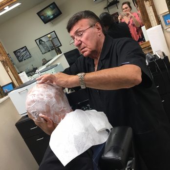 Mr D's Barber Shop - Our master barber Lenny doing a head shave! Included hot towel treatment.. - Barbers Near Me - Henderson, Nevada Mr D's Barber Shop - Our master barber Lenny doing a head shave! Included hot towel treatment.. - Barbers Near Me - Henderson, Nevada