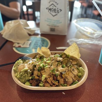 Moe's Southwest Grill - Salad with adobo chicken and guacamole - Tex-Mex Near Me - Millville, New Jersey Moe's Southwest Grill - Salad with adobo chicken and guacamole - Tex-Mex Near Me - Millville, New Jersey