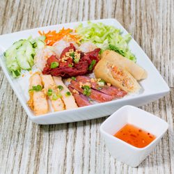 Bun Dish with different Types of meat styles