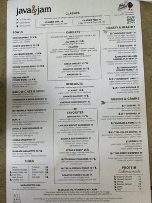 Menu photo 1 Java & Jam Fort Lauderdale, FL
