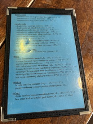 Menu photo 2 Beak Restaurant Sitka, AK Menu photo 2 Beak Restaurant Sitka, AK