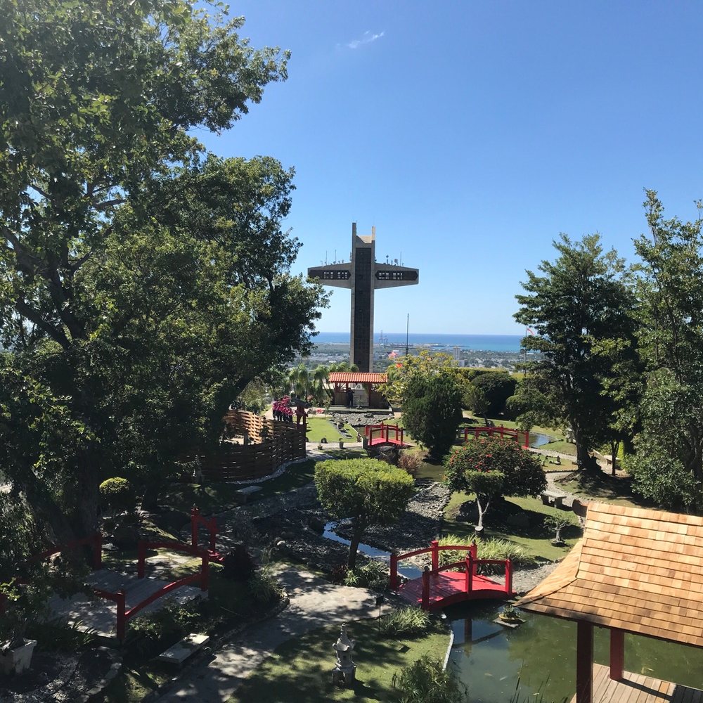 Castillo de Serrallés - View of the cross from the garden - Museums Near Me - Ponce, Puerto Rico Castillo de Serrallés - View of the cross from the garden - Museums Near Me - Ponce, Puerto Rico