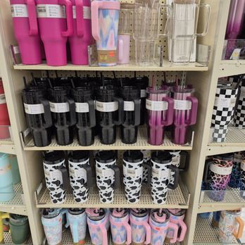 Hobby Lobby - 4 areas on this display with travel, office or home drink holders.   2/4/2025 - Arts & Crafts Near Me - Sterling Heights, Michigan