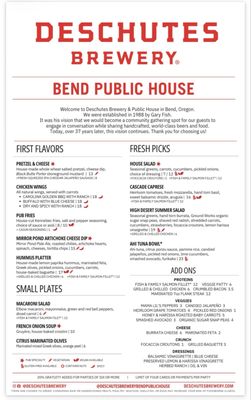Menu photo 3 Deschutes Brewery Bend Public House Bend, OR Menu photo 3 Deschutes Brewery Bend Public House Bend, OR