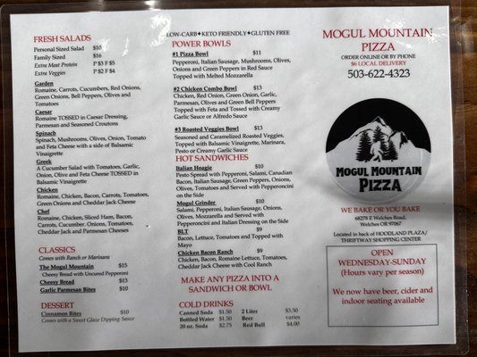 Menu photo 4 Mogul Mountain Pizza Welches, OR Menu photo 4 Mogul Mountain Pizza Welches, OR