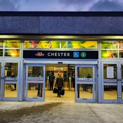 Chester Station - Entrance at night