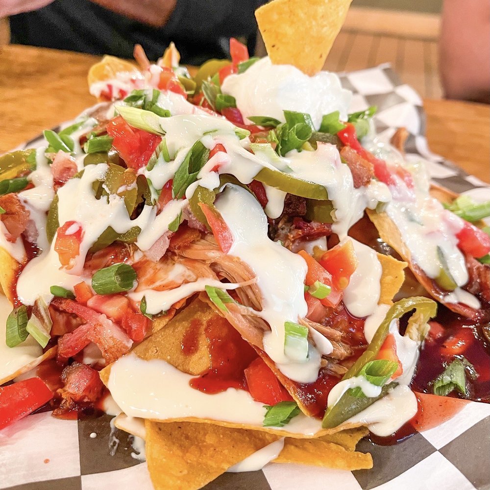 The Local - Pulled Pork & Smoked Gouda Nachos - Bars Near Me - Boone, North Carolina The Local - Pulled Pork & Smoked Gouda Nachos - Bars Near Me - Boone, North Carolina