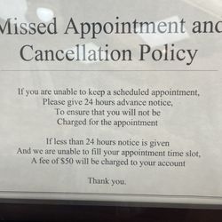South Florida Laser Dentistry - Cancellation policy posted is $50..in the documents that are emailed its much higher