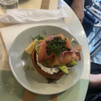 La Parisienne - Salmon Brioche | IG & TikTok @territheplatypus.eatz - Cafes Near Me - New York, New York