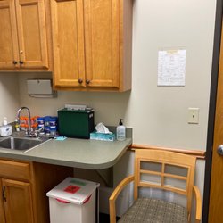 Rivers Edge Family Medicine - Exam room sink and cabinets