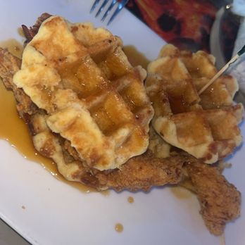Fork & Fire - NEW ADDITION TO THE MENU!!! These chicken n waffles are TO DIE FOR  good portion sizes! Thank you wildfire ! - Chicken Wings Near Me - Tucson, Arizona