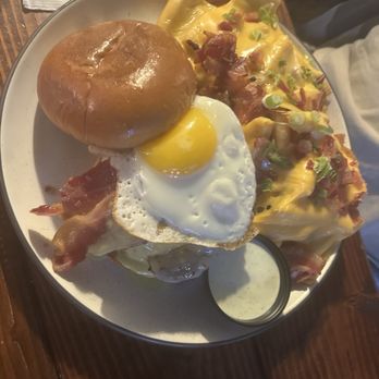 Tryon Public House - Tryon Fries with the Tryon Brunch Burger - American Near Me - New York, New York