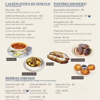 Restaurante Claribel - Menu: dessert, soup, beverages - American Near Me - Logansport, Indiana