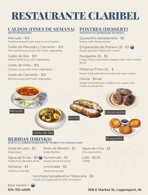 Menu photo 4 Restaurante Claribel Logansport, IN