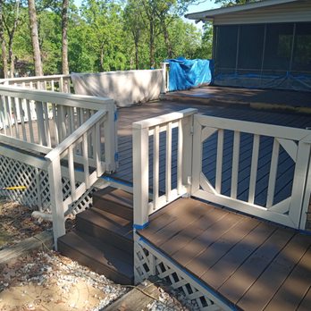 Remod Elevation - Brian and Minnies Deck After the Stain - General Contractors Near Me