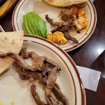 La Fogata Grill - Beef fajitas separated out to show portions - Mexican Near Me - Santa Fe, New Mexico