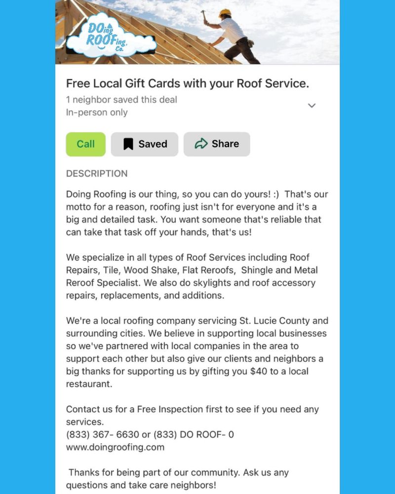 Slide of Doing Roofing, Co.