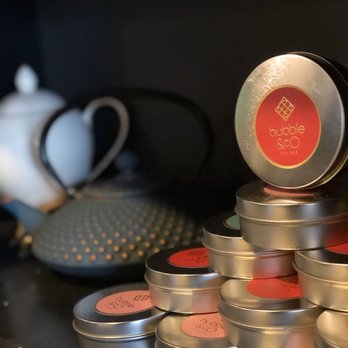 Chilly Bubbles And Co Cafe - Tea tins and pot - Bubble Tea Near Me - Maitland, Florida Chilly Bubbles And Co Cafe - Tea tins and pot - Bubble Tea Near Me - Maitland, Florida