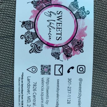 Sweets By Valencia - Contact Info. Location changing but the contact info is the same. (08/20/22) - Desserts Near Me