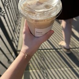 Iced chai latte with oat milk Iced chai latte with oat milk