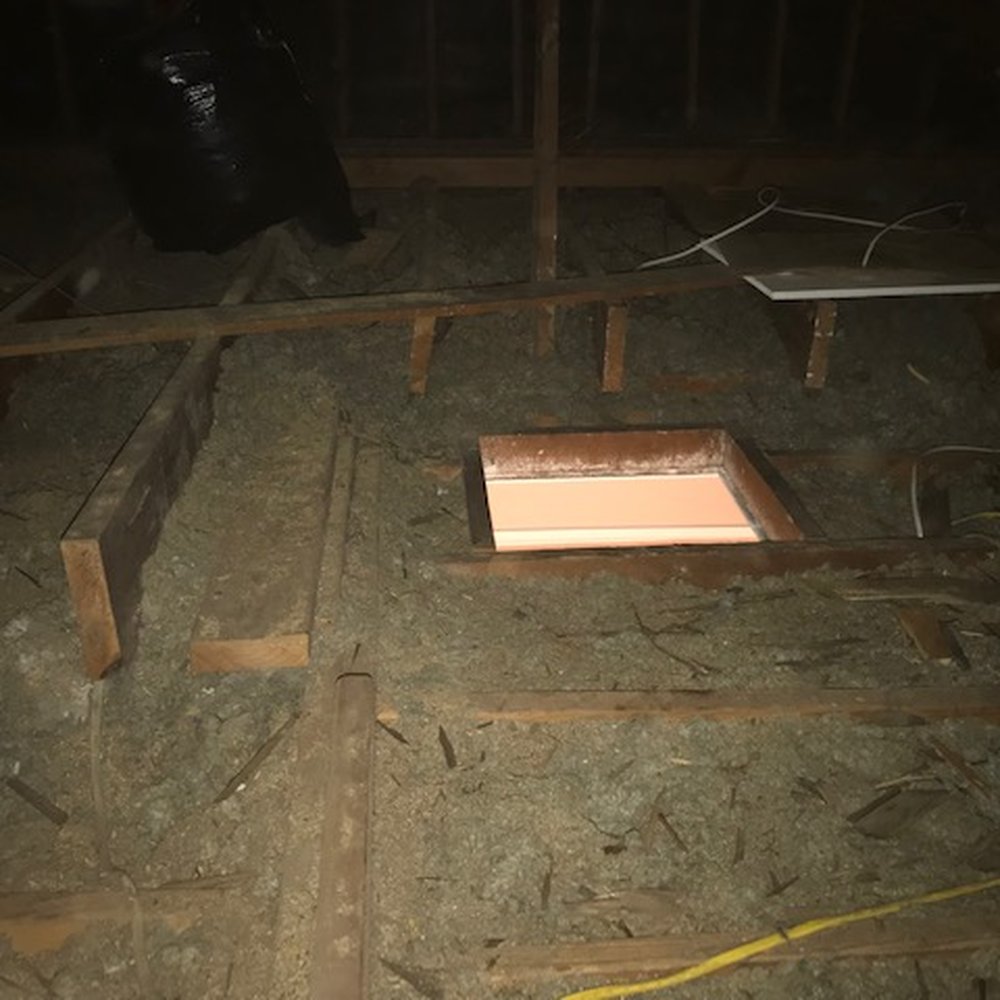 Atticare - Old blown in with wood chips from roof job - Insulation Installation Near Me - Burbank, California Atticare - Old blown in with wood chips from roof job - Insulation Installation Near Me - Burbank, California