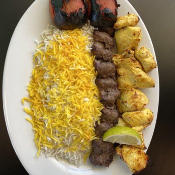 Caspian Kabob - Vazirie Kabob (Kubideh Kabob and Jujeh Kabob combo) - Persian/Iranian Near Me - Beaverton, Oregon