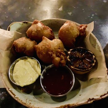 The Ice Plant - Shrimp and okra beignets - Cocktail Bars Near Me - St. Augustine, Florida The Ice Plant - Shrimp and okra beignets - Cocktail Bars Near Me - St. Augustine, Florida