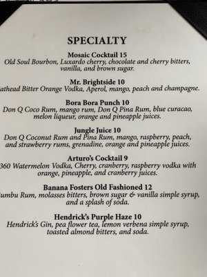Menu photo 8 Mosaic Restaurant and Bar Ocean Springs, MS Menu photo 8 Mosaic Restaurant and Bar Ocean Springs, MS