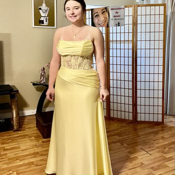 Alterations by Annis The Tailor - The dress was too long but now she is safe and secure with the right length on her hem line. Thank you! - Sewing & Alterations Near Me - Lakeland, Florida Alterations by Annis The Tailor - The dress was too long but now she is safe and secure with the right length on her hem line. Thank you! - Sewing & Alterations Near Me - Lakeland, Florida