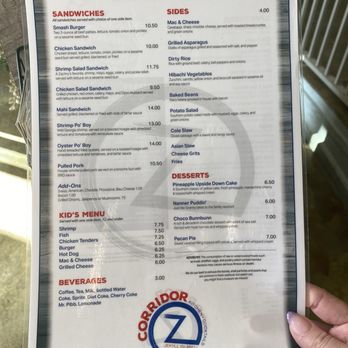 Corridor Z Kitchen+Cocktails - Lunch menu - Cocktail Bars Near Me - Jekyll Island, Georgia