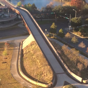 Pfluger Pedestrian Bridge - A winter view of the bridge . - Landmarks & Historical Buildings Near Me - Austin, Texas