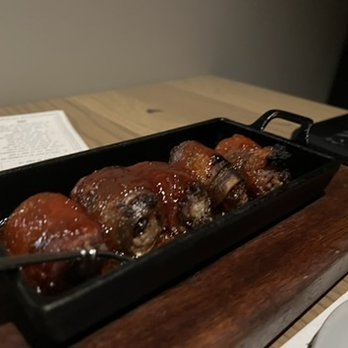 Poquito - Smoked Bacon Wrapped Medjool Dates - Tapas/Small Plates Near Me - Holland, Michigan Poquito - Smoked Bacon Wrapped Medjool Dates - Tapas/Small Plates Near Me - Holland, Michigan