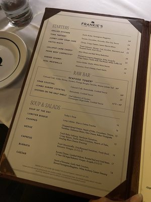 Menu photo 2 Frankie's The Steakhouse Duluth, GA Menu photo 2 Frankie's The Steakhouse Duluth, GA