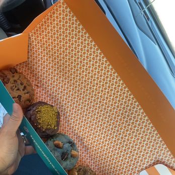 CoCo Playa - Cookie box. Left to right: chocolate chip, Dubai chocolate, blue playa, cookies and cream. - Coffee & Tea Near Me - San Diego, California