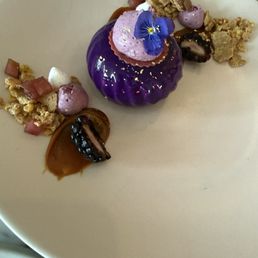 CASSIS CARAMEL Chocolate Corn Mousse, Dulce de Leche, Rioja-compressed Apples CASSIS CARAMEL Chocolate Corn Mousse, Dulce de Leche, Rioja-compressed Apples