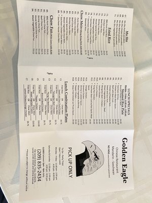 Menu photo 7 Golden Eagle Restaurant Tracy, CA