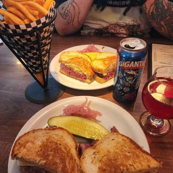 The Refuge - Swiss and mustard, ruben, French fries, beef, and cider! - Burgers Near Me - San Carlos, California The Refuge - Swiss and mustard, ruben, French fries, beef, and cider! - Burgers Near Me - San Carlos, California