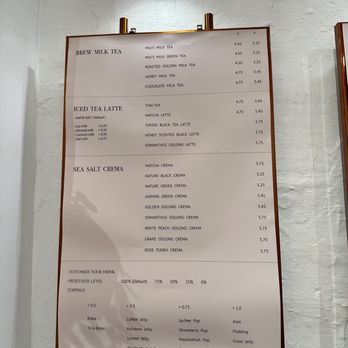 Miu's Tea - Menu 2/2 - Bubble Tea Near Me - South Miami, Florida
