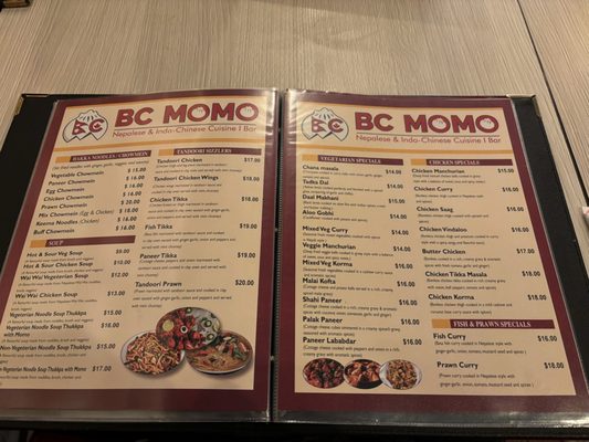 Menu photo 3 BC Momo Vancouver, BC Menu photo 3 BC Momo Vancouver, BC