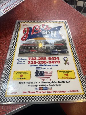 Menu photo 2 JB's Diner On 33 Farmingdale, NJ Menu photo 2 JB's Diner On 33 Farmingdale, NJ