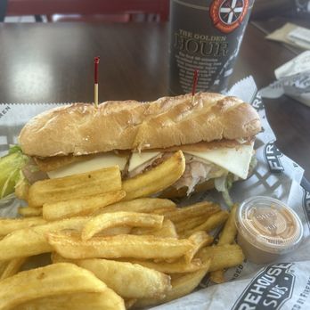 Firehouse Subs - Cold toasted club with fries and hero sauce! Add bacon for that extra bang. - Fast Food Near Me - Humble, Texas Firehouse Subs - Cold toasted club with fries and hero sauce! Add bacon for that extra bang. - Fast Food Near Me - Humble, Texas