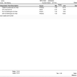 oil change and filter replacement
