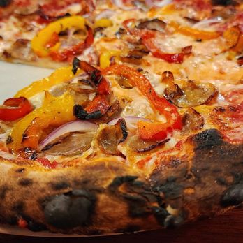 Luzia's Pizza Napoletana  - This pizza is the Fenway special which is roasted sausage, onions, and peppers. - Pizza Near Me - Buzzards Bay, Massachusetts