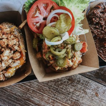Every-Bellies - Loaded chicken potato, Rajin Cajun burger, frito pie - Food Trucks Near Me - Tomball, Texas Every-Bellies - Loaded chicken potato, Rajin Cajun burger, frito pie - Food Trucks Near Me - Tomball, Texas