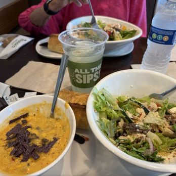 Panera Bread - Mediterranean salad and Mexican street corn soup with sourdough bread and lemonade. - Sandwiches Near Me - Chula Vista, California Panera Bread - Mediterranean salad and Mexican street corn soup with sourdough bread and lemonade. - Sandwiches Near Me - Chula Vista, California
