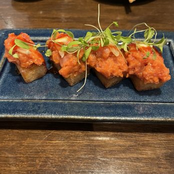 Rakugaki - Spicy tuna on crispy rice - Japanese Near Me - Bethesda, Maryland Rakugaki - Spicy tuna on crispy rice - Japanese Near Me - Bethesda, Maryland