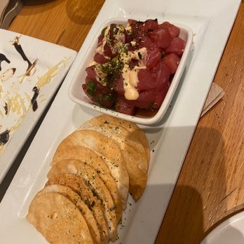 BJ's Restaurant & Brewhouse - Ahi Ahi Poke Tacos* - Pizza Near Me - Elk Grove, California