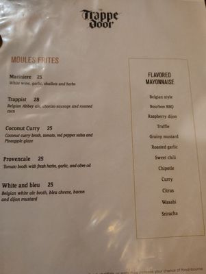 Menu photo 3 The Trappe Door Greenville, SC