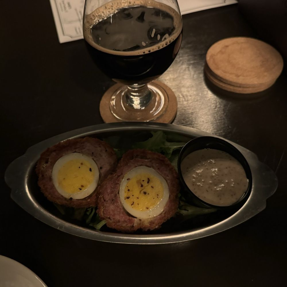 The Scottish Arms - Scotch Egg - Perennial Abraxis ale to drink - Gastropubs Near Me - Saint Louis, Missouri